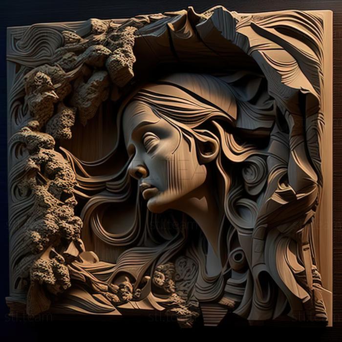 3D модель Одри Флэк, американская художница. (STL)